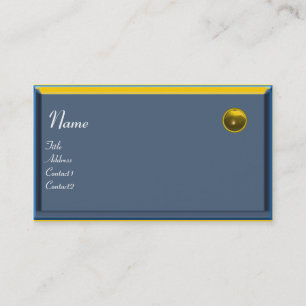 REFLECTIONS 2 TOPAZ  MONOGRAM,blue black  yellow Business Card