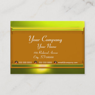 REFLECTIONS 2 TOPAZ  monogram white black yellow Business Card