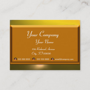 REFLECTIONS 2 TOPAZ monogram white brown yellow Business Card