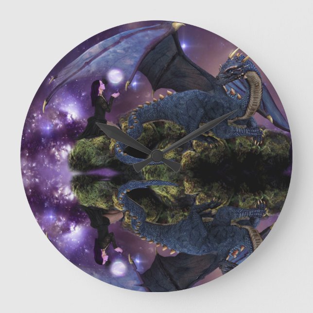 Reflections a Dragon Pool Large Clock (Front)