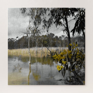 Reflections Beneath Grey Skies Jigsaw Puzzle