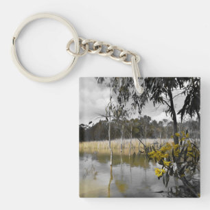 Reflections Beneath Grey Skies Key Ring