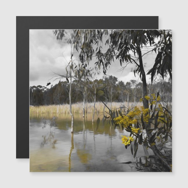 Reflections Beneath Grey Skies Magnetic Card (Front/Back)