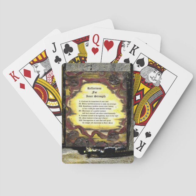 Reflections For Inner Strength Playing Cards (Back)