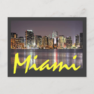 Reflections from Miami, Florida the Magic City Postcard