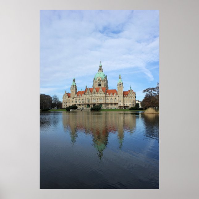 Reflections - Hannover, Germany Town Hall Poster (Front)