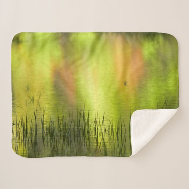 Reflections in Mirror Lake | Yosemite Sherpa Blanket (Front (Horizontal))