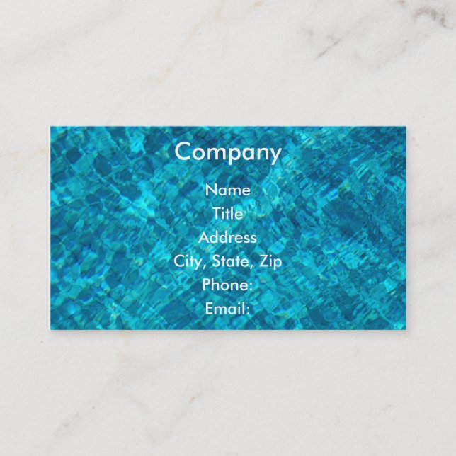 Reflections in Pool Water Business Card (Front)