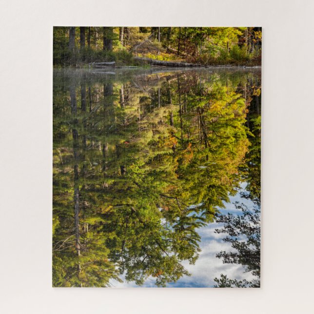 Reflections in Red Eagle Pond | White Mountains Jigsaw Puzzle (Vertical)