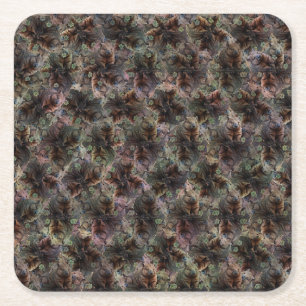 Reflections in the Burrow: The Symmetry of Wombats Square Paper Coaster