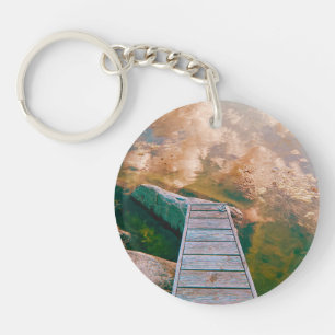 Reflections in the swedish archipelago key ring