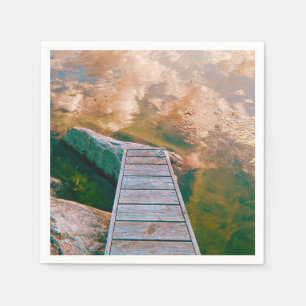 Reflections in the swedish archipelago napkin