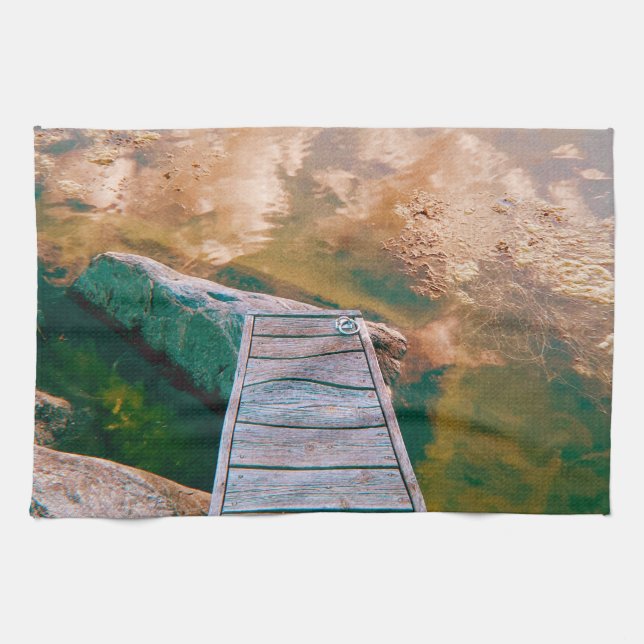 Reflections in the swedish archipelago tea towel (Horizontal)
