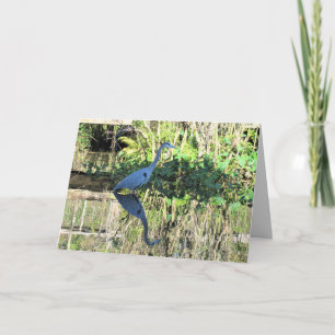 Reflections of a Blue Heron Greeting Card