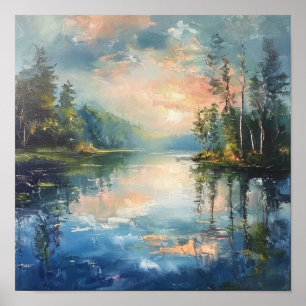 Reflections of a Gilded Dusk: The Quiet Harmony Poster