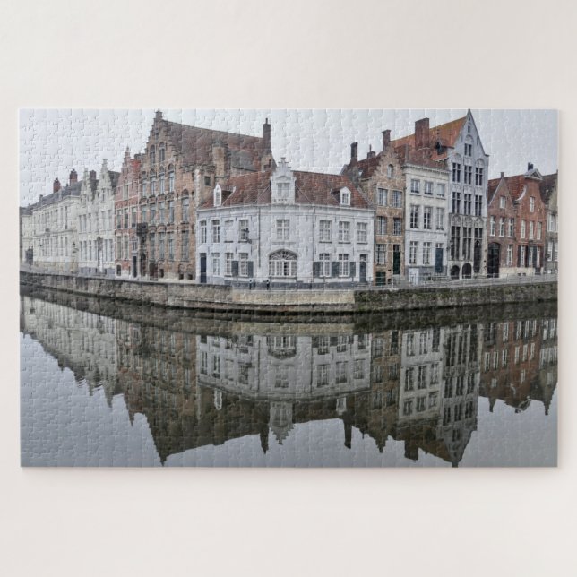 Reflections of Buildings in River Water Jigsaw Puzzle (Horizontal)