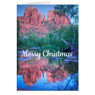 Reflections of Cathedral rock,  Merry Christmas