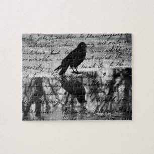 Reflections Of Crow Jigsaw Puzzle