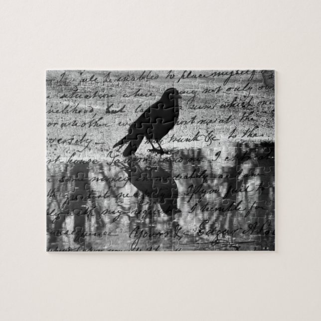Reflections Of Crow Jigsaw Puzzle (Horizontal)