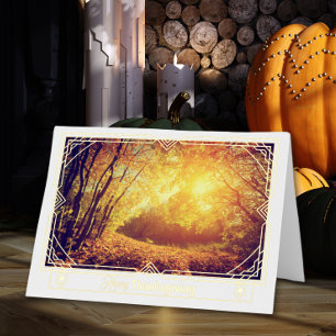 Reflections of Gratitude Thanksgiving Foil Holiday Card