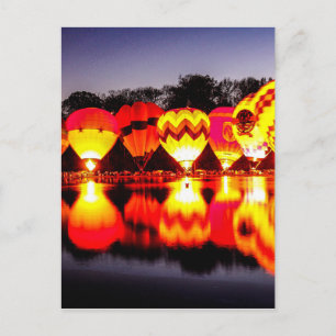 Reflections of Hot Air Balloons Postcard