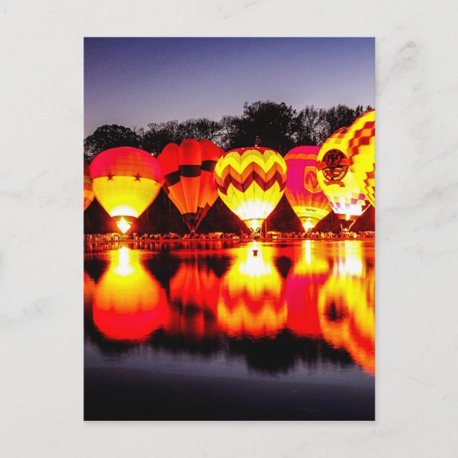 Reflections of Hot Air Balloons Postcard (Front)