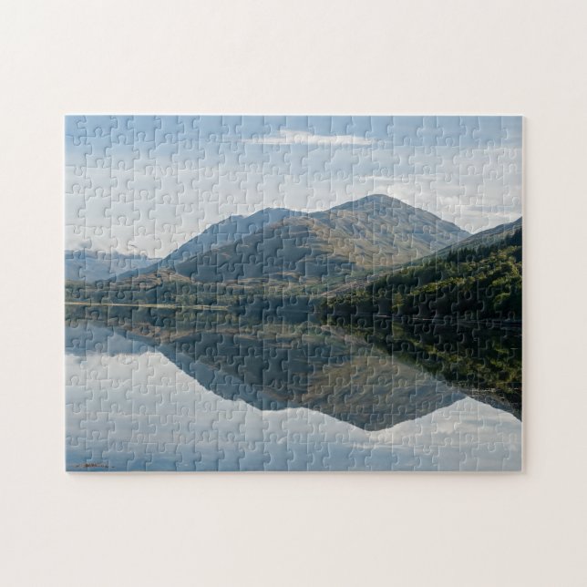 Reflections of mountains in Loch Creran - Scotland Jigsaw Puzzle (Horizontal)