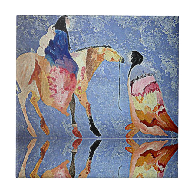 REFLECTIONS OF NATIVE AMERICANS CERAMIC TILE (Front)