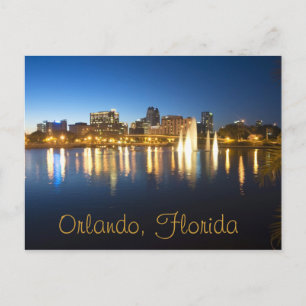 Reflections of Orlando, Florida from Lake Lucerne Postcard