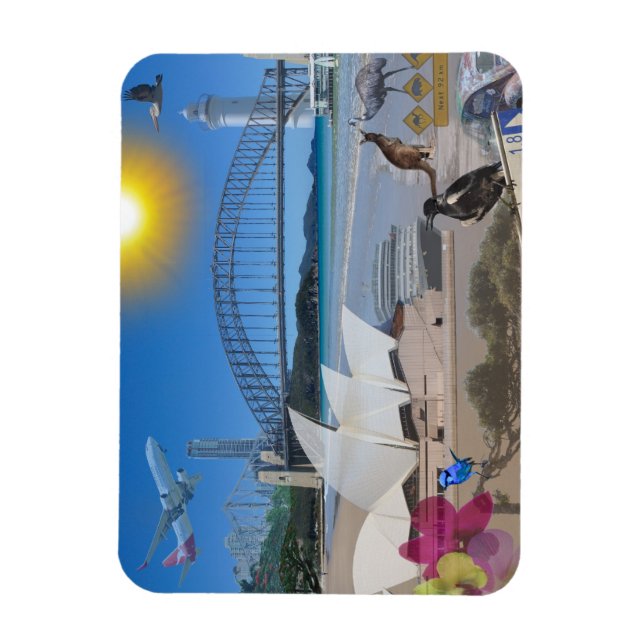 REFLECTIONS OF OZ  Brisbane Meets Sydney Magnet (Vertical)