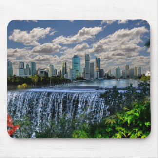 REFLECTIONS OF OZ  Brisbane River Waterfalls Mouse Pad
