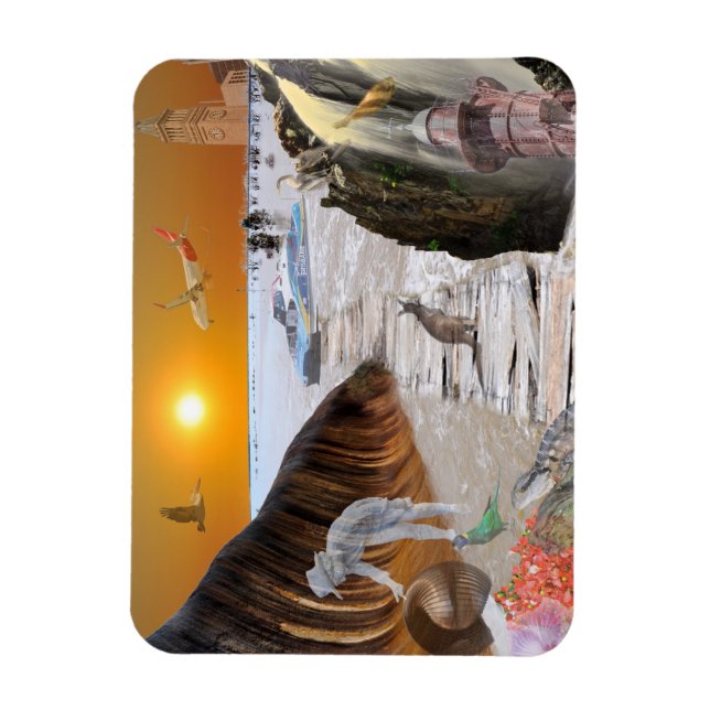 REFLECTIONS OF OZ    WAVE ROCK BRISBANE MAGNET (Vertical)