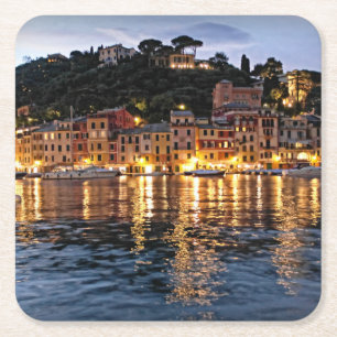 Reflections of Romantic Portofino, Italy Coaster