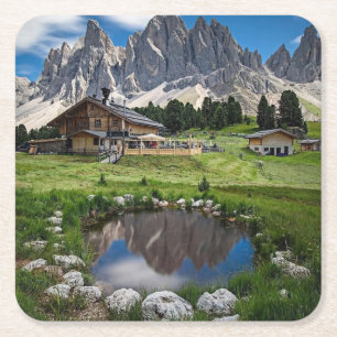 Reflections of the Ranch Square Paper Coaster