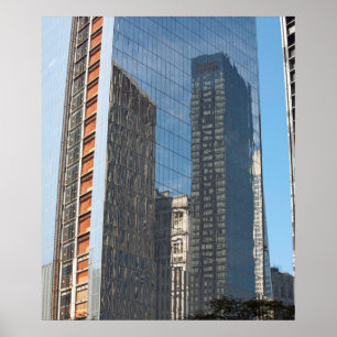 Reflections Office building New York City Poster