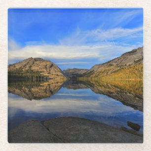 Reflections on Tenaya Lake Glass Coaster