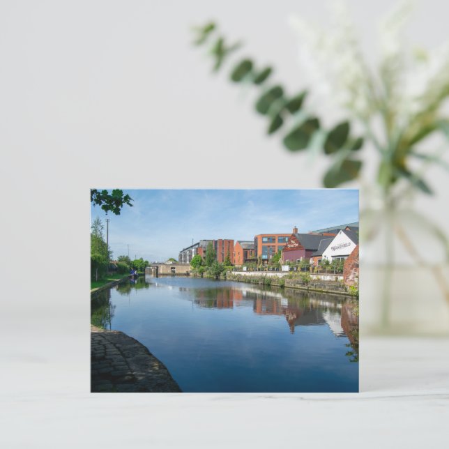 Reflections on the Canal, Wakefield Postcard (Standing Front)