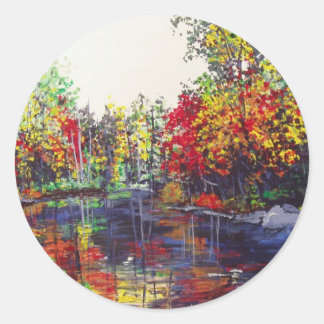 Reflections Painting Classic Round Sticker