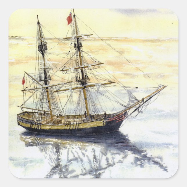 'Reflections' Square Sticker (Front)