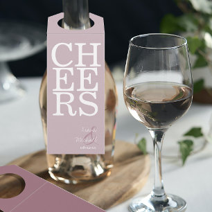 Reflections Wedding Cheers Mauve ID774 Bottle Tag