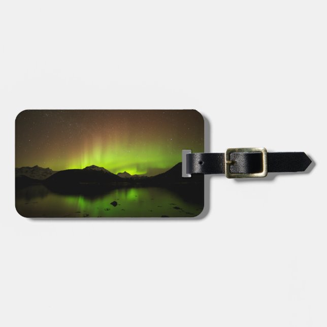 Reflective Aurora Luggage Tag (Front Horizontal)
