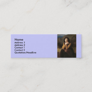 Reflective Beauty (Mignon Pensive) 1869 Bouguereau Mini Business Card