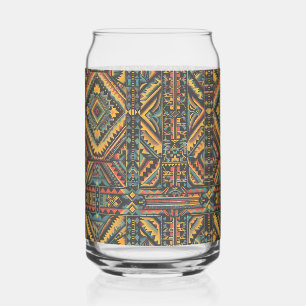 Reflective Blue "Centuries-Old Geometric Elegance" Can Glass