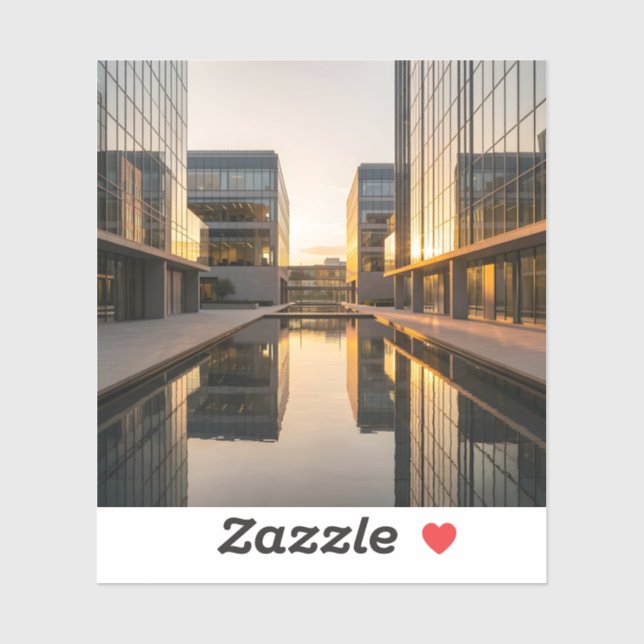 Reflective Courtyard – Modern Courtyard Art Square (Sheet)