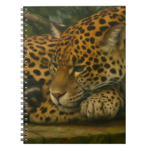 Reflective Jaguar – Serene Wildlife Art Print Notebook