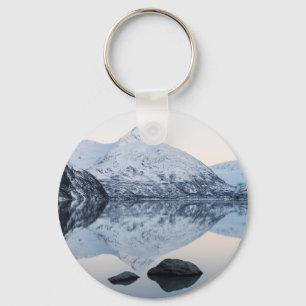 Reflective Portage Lake Key Ring