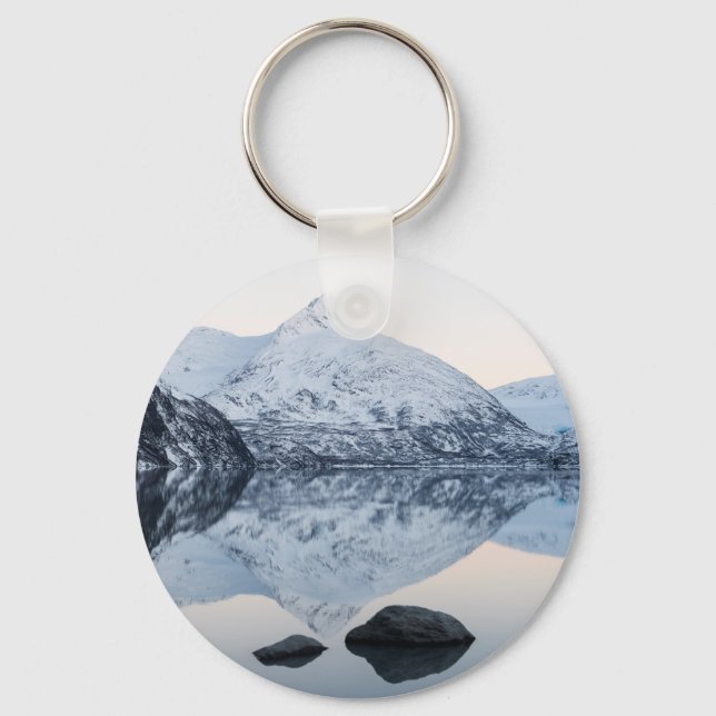 Reflective Portage Lake Key Ring (Front)