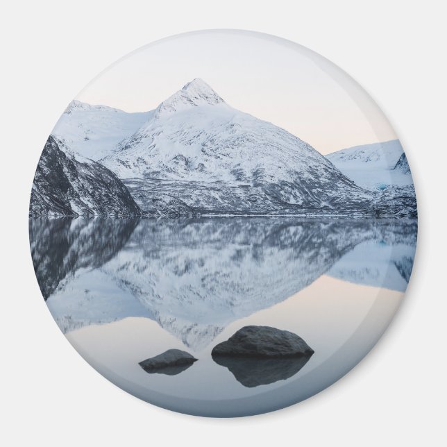 Reflective Portage Lake Magnet (Front)