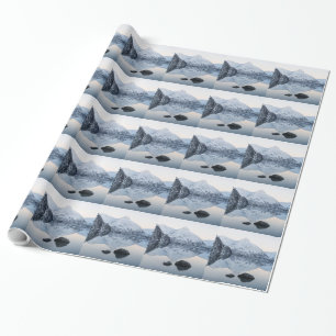 Reflective Portage Lake Wrapping Paper