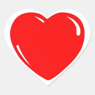 Reflective Red Heart Sticker